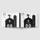 Black Barn White Wood Rustic Farmhouse Weddenschap Gastenboek (Volledig)