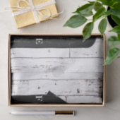 Black Barn White Wood Rustic Farmhouse Weddenschap Tissuepapier (Geschenk)