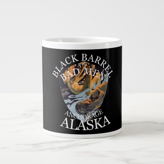 BLACK BARREL & THE BAD MANNEN ANCHORAGE ALASKA AK GROTE KOFFIEKOP (Voorkant)