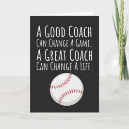 Black Baseball Coach Cards Sport Team Trainer  Kaart