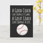 Black Baseball Coach Cards Sport Team Trainer  Kaart (Gele Bloem)