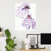 Black Baseball Pet Bride Poster (Thuiskantoor)