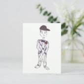 Black Baseball Pet Groom Briefkaart (Staand voorkant)