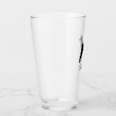 Black Basenji Dog Silhouette gepersonaliseerd Glas (Rechts)