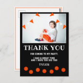 Black Basketball Verjaardag Foto Dank u Briefkaart (Voorkant / Achterkant)