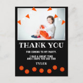 Black Basketball Verjaardag Foto Dank u Briefkaart (Voorkant)