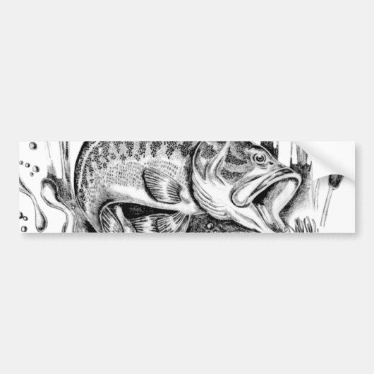 Black bass bumpersticker (Voorkant)