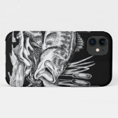 Black Bass Case-Mate iPhone Case (Achterkant (horizontaal))