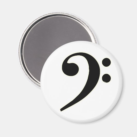 Black Bass Clef Magneet (Voorkant / Achterkant)