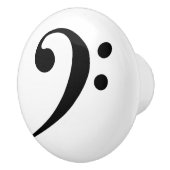 Black Bass Klef Muziek Symbool Notatie Keramische Knop (Rechts)