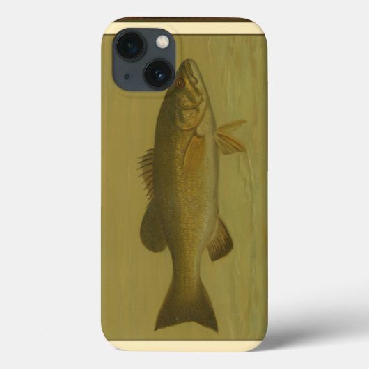 Black Bass op een groene achtergrond Case-Mate iPhone Case (Achterkant)