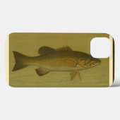Black Bass op een groene achtergrond Case-Mate iPhone Case (Achterkant (horizontaal))
