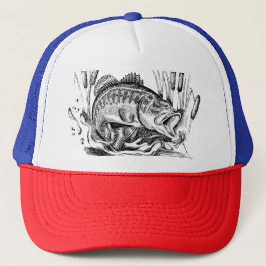 Black bass trucker pet (Voorkant)