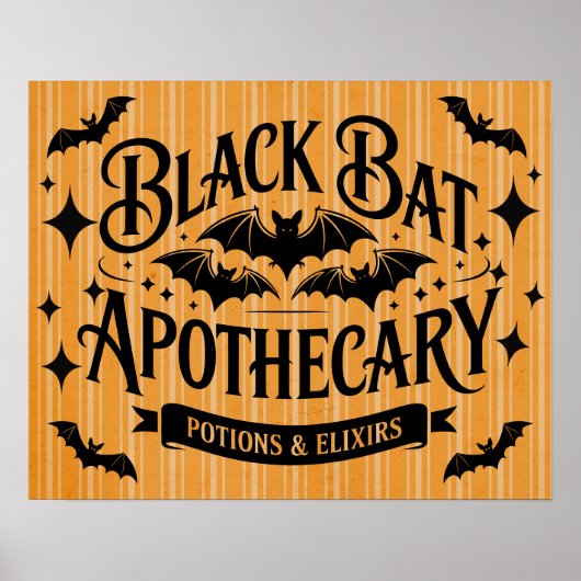  Black Bat Apothecary Poster (Voorkant)