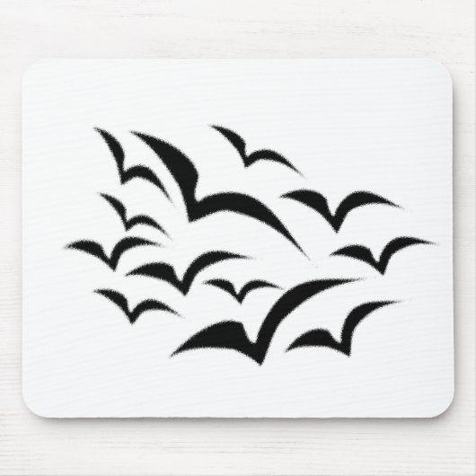 Black Bat Cloud Kinder Mousepad Muismat (Voorkant)