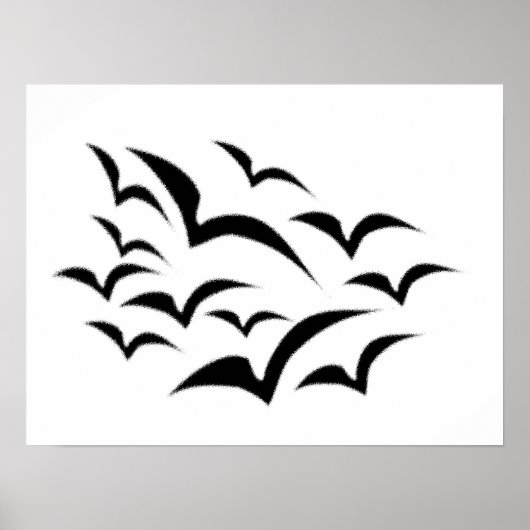 Black Bat Cloud Poster (Voorkant)