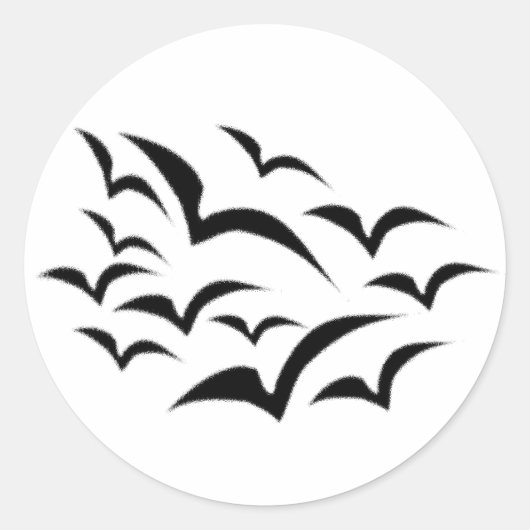 Black Bat Cloud Sticker (Voorkant)