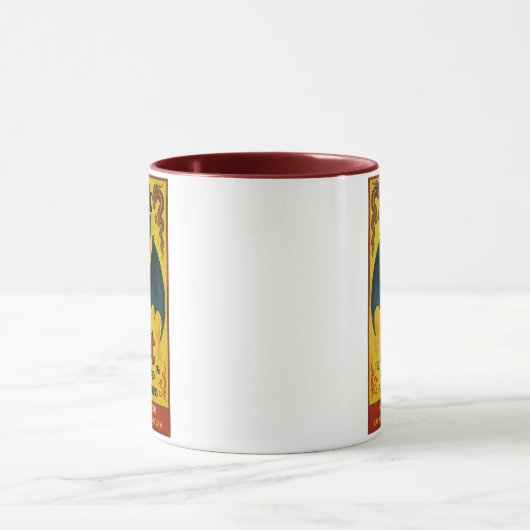 Black Bat Firecracker Vintage Mug Mok (Midden)