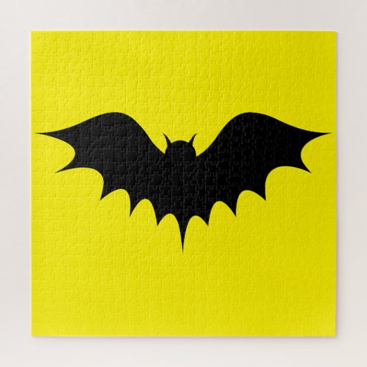 Black Bat Jigzaag Puzzle, geel Legpuzzel (Verticaal)