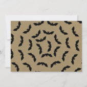 Black Bat Rustic Kraft Halloween Party Kaart (Achterkant)