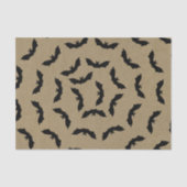 Black Bat Rustic Kraft Halloween Party Tissuepapier (Voorkant)