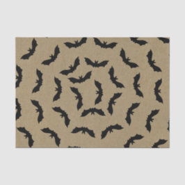 Black Bat Rustic Kraft Halloween Party Tissuepapier