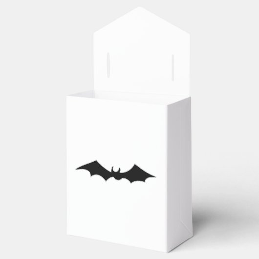 Black Bat spooky afbeelding Bedankdoosjes (Geopend)