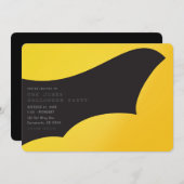 Black Bat Wing Halloween Party Kaart (Voorkant / Achterkant)