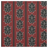 Black Batik Stripes Brick Red Stof (Swatch)