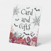 Black Bats Halloween Kaart cadeaus Reclamebord Met Voetstuk (Voorkant)