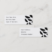 Black Bats Pattern. Mini Visitekaartje (Voorkant / Achterkant)