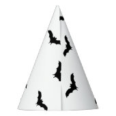 Black Bats & White Cute Halloween Party Chic Feesthoedjes (Achterkant)