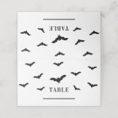 Black Bats & White Cute Halloween Party Chic Plaatskaartje (Buitenkant ongevouwen)