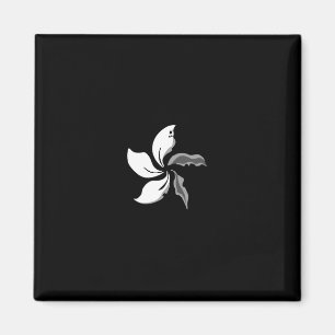 Black Bauhinia Wilted Petals Flag Hong Kong Magneet