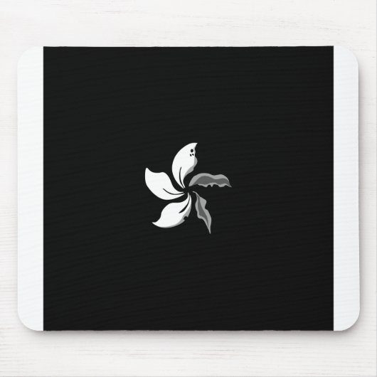 Black Bauhinia Wilted Petals Flag Hong Kong Muismat (Voorkant)