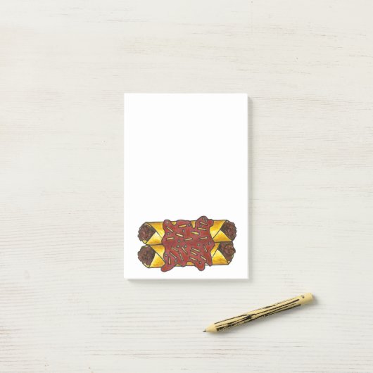 Black Bean Cheese Enchilada Enchiladas Post Post-it® Notes (Op bureau)