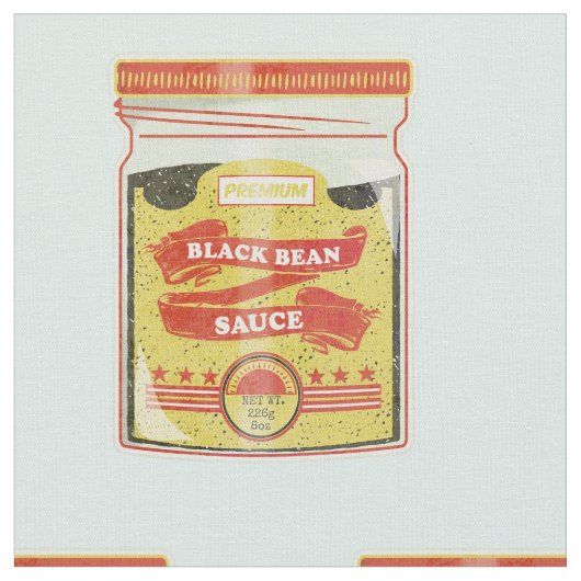 Black Bean Sauce Pop Art Stof (Close Up)