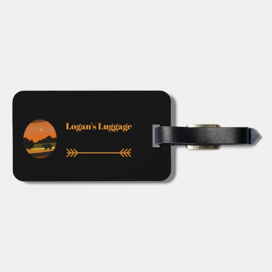 Black Bear  Bagagelabel (Achterkant horizontaal)