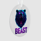 Black Bear 'BEAST' - Bold Aesthetic Ornament (voorkant)