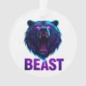 Black Bear 'BEAST' - Bold Aesthetic Ornament (voorkant)