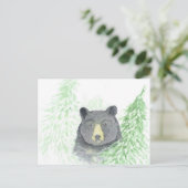 Black Bear Christmas Feestdagenkaart (Staand voorkant)