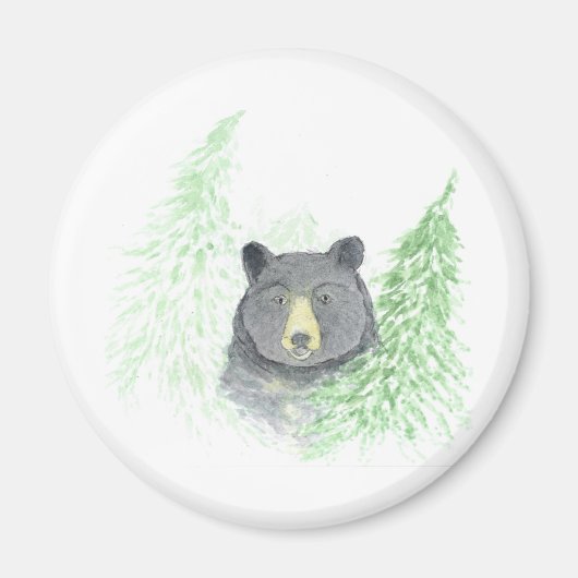 Black Bear Christmas Magneet (Voorkant)