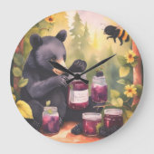 Black Bear gathering blackberry jam Grote Klok (Voorkant)