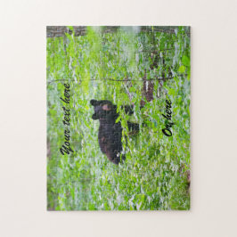 Black Bear in forest Legpuzzel