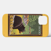 Black Bear in Forest - Mount Hood, Oregon Case-Mate iPhone Case (Achterkant (horizontaal))