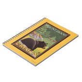 Black Bear in Forest - Mount Hood, Oregon Notitieboek (Linkerzijde)