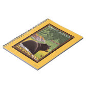 Black Bear in Forest - Mount Rainier, Washington Notitieboek (Linkerzijde)