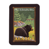 Black Bear in Forest - Petersburg, Alaska Magneet (Verticaal)