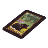 Black Bear in Forest - Petersburg, Alaska Magneet (Linkerzijde)