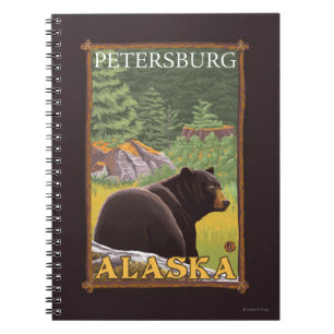 Black Bear in Forest - Petersburg, Alaska Notitieboek